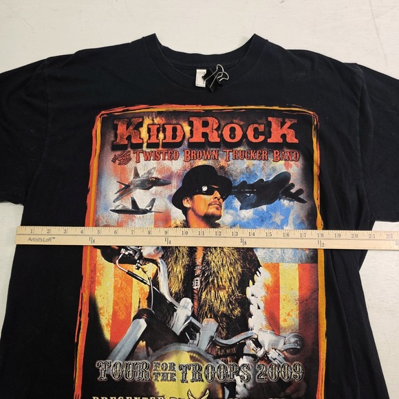 Kid Rock Tour‎ for the Troops 2009 T-Shirt Double-Sided Music Concert Men's XL - Picture 6 of 7